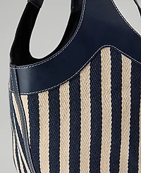 Ann Taylor Striped Shoulder Bag Night Sky Women's
