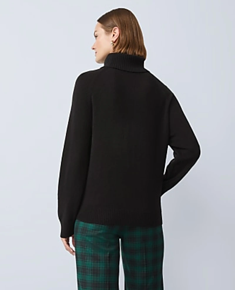 Ann Taylor Petite Crossover Turtleneck Sweater Women's