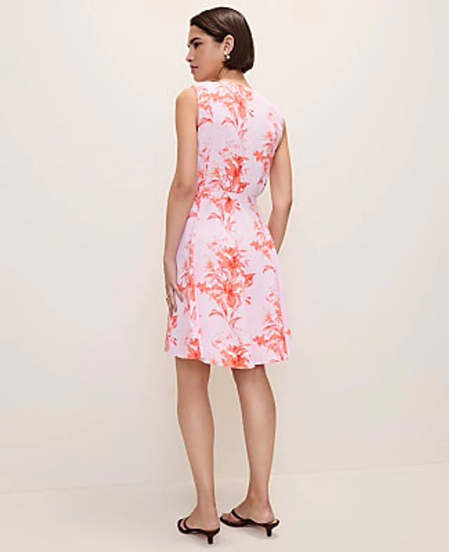 ann taylor cocktail dress Petite Twist Matte Jersey Flare Size XS Fiery Red Women's An artfully smocked bodice complements the breezy silhouette of this chic midi dress Cocktail Sheath Dresses | Ann