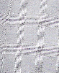 Ann Taylor The Long Crew Neck Vest Plaid Blue/White Combo Women's