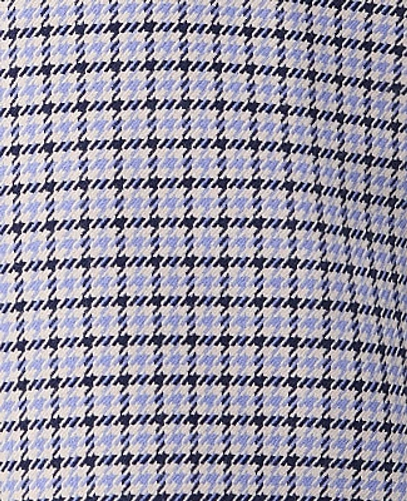 Ann Taylor The Jayne Trouser in Houndstooth — Curvy Fit Size 0 Blue/Tan Houndstooth Multi Women's
