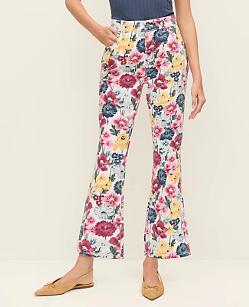 Ann Taylor The Weekend Floral Cropped Boot Jean Women's
