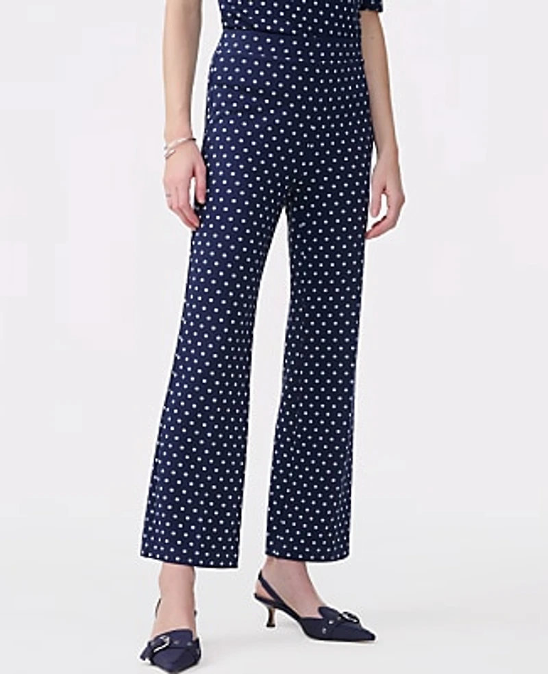 Ann Taylor The Tall Dotted Knit Ankle Pant Night Sky Women's