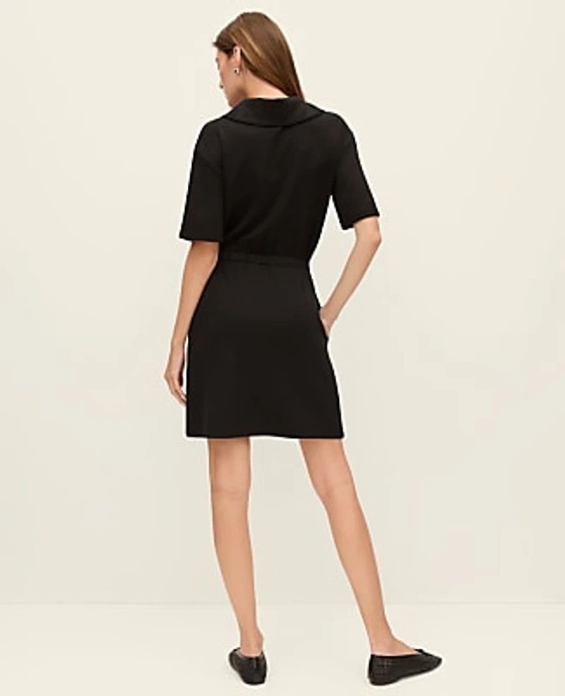 Ann Taylor Petite Weekend CloudPlush Shift Dress Size 00 Black Women's