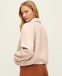 Ann Taylor Bubble Collared Jacket Size Large Pale Sandalwood Women's