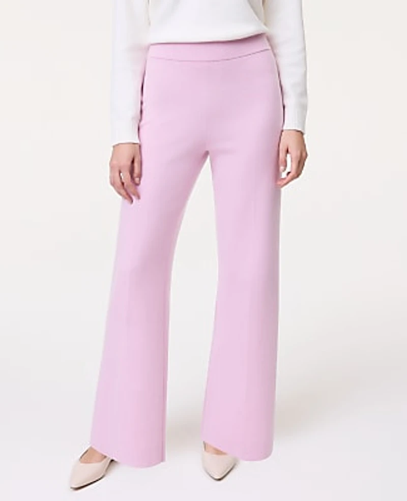 Ann Taylor Petite Weekend Easy Fit Wide-Leg Sweater Pant Women's