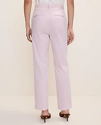 Ann Taylor The Ankle Pant Seersucker Pink/White Combo Women's
