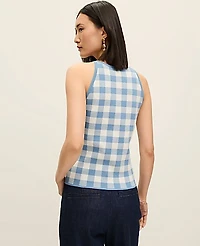 Ann Taylor Gingham Halter Shell Top Women's