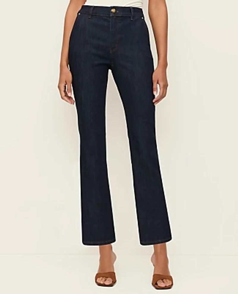 Ann Taylor The Cropped Boot Jean Classic Rinse Wash Women's
