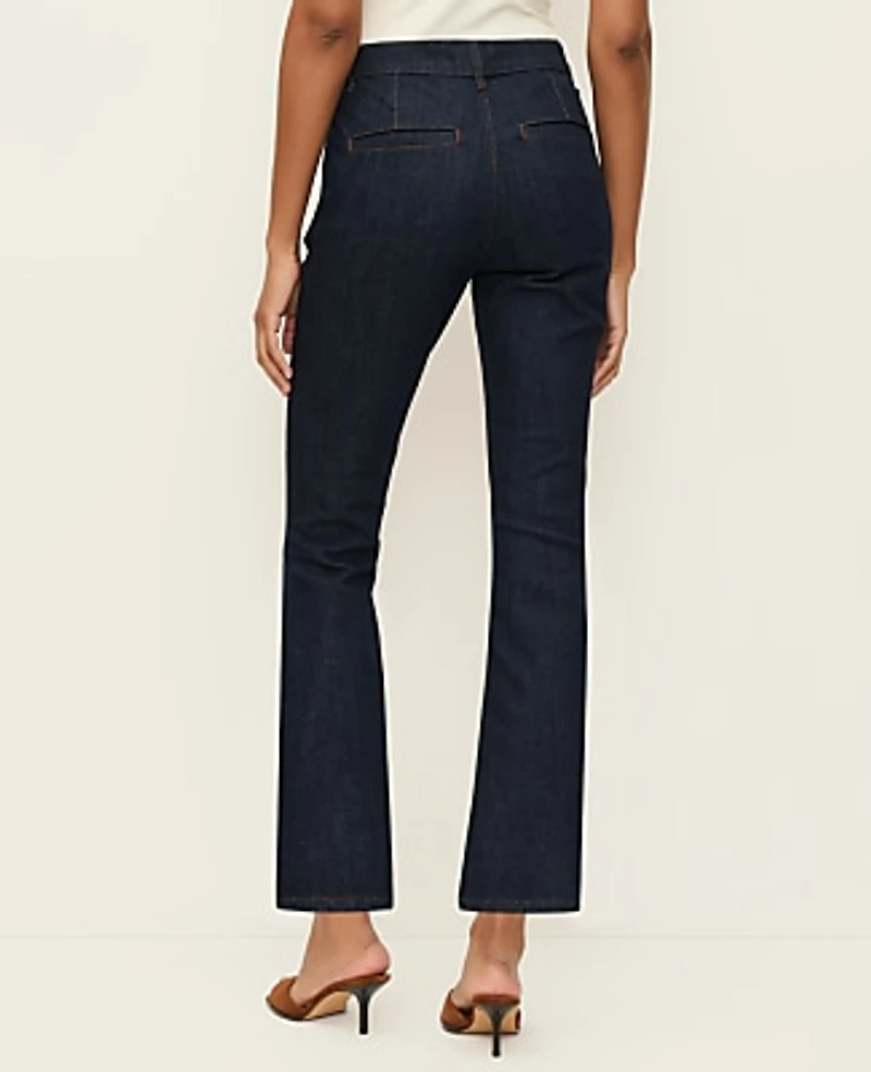 Ann Taylor The Cropped Boot Jean Classic Rinse Wash Women's