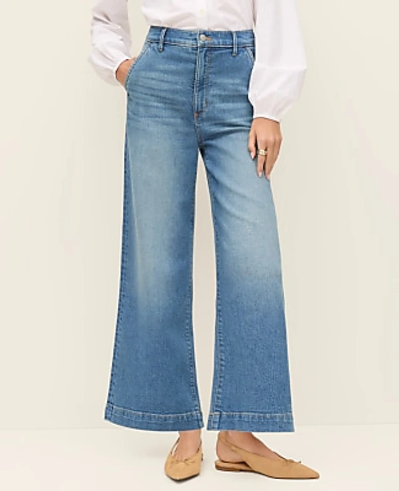 Ann Taylor The Weekend Trouser Jean Light Wash Women's