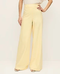 Ann Taylor The Statement Palazzo Pant Linen Blend Sun Soaked Women's