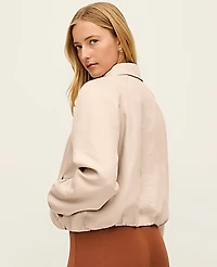 Ann Taylor Petite Bubble Collared Jacket Size XS Pale Sandalwood Women's