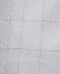 Ann Taylor The Petite Long Crew Neck Vest Plaid Blue/White Combo Women's