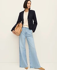 Ann Taylor The Petite Two-Button Blazer Doubleweave Night Sky Women's