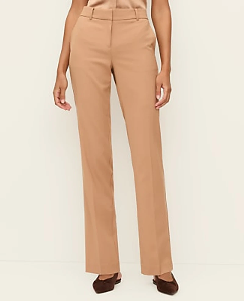 Ann Taylor The Petite Straight Pant Weathered Oak Women's