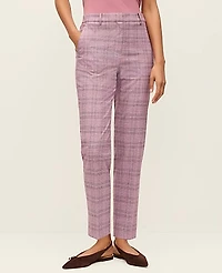 Ann Taylor The Petite High Rise Everyday Ankle Pant in Plaid Size 2 Purple Multi Women's