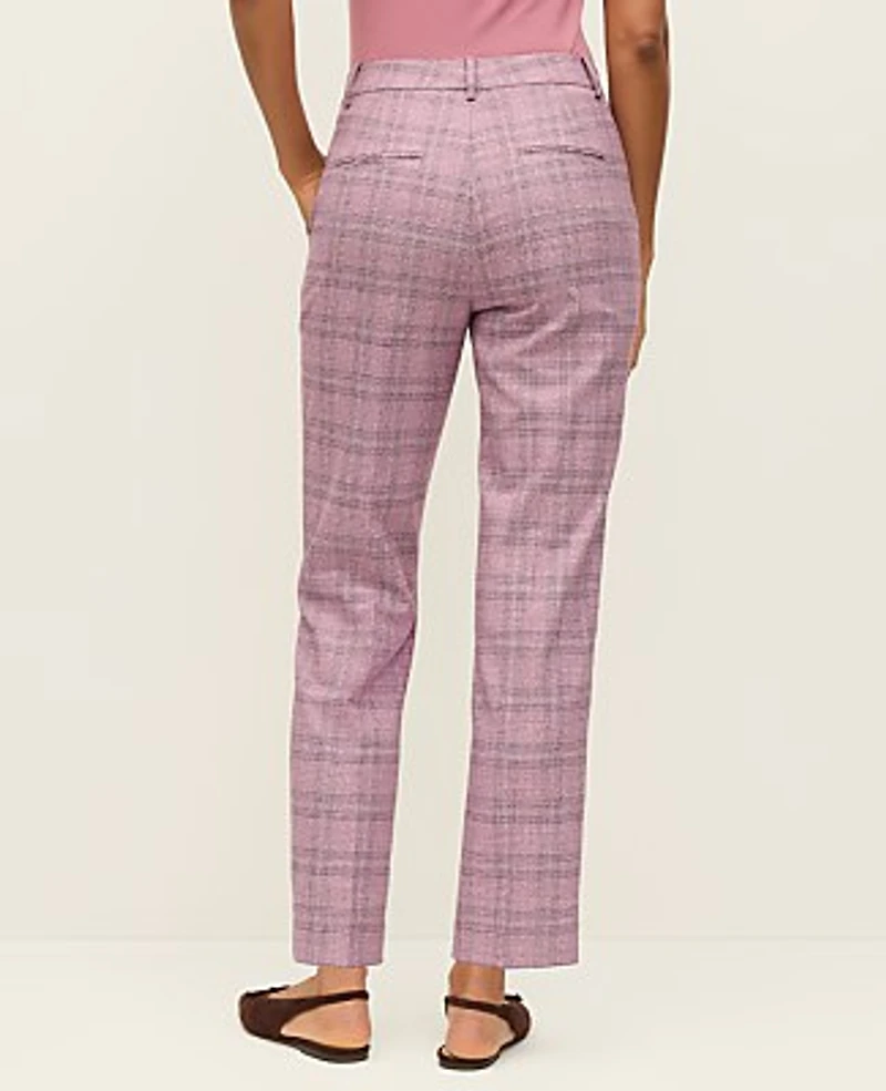 Ann Taylor The Petite High Rise Everyday Ankle Pant in Plaid Size 2 Purple Multi Women's