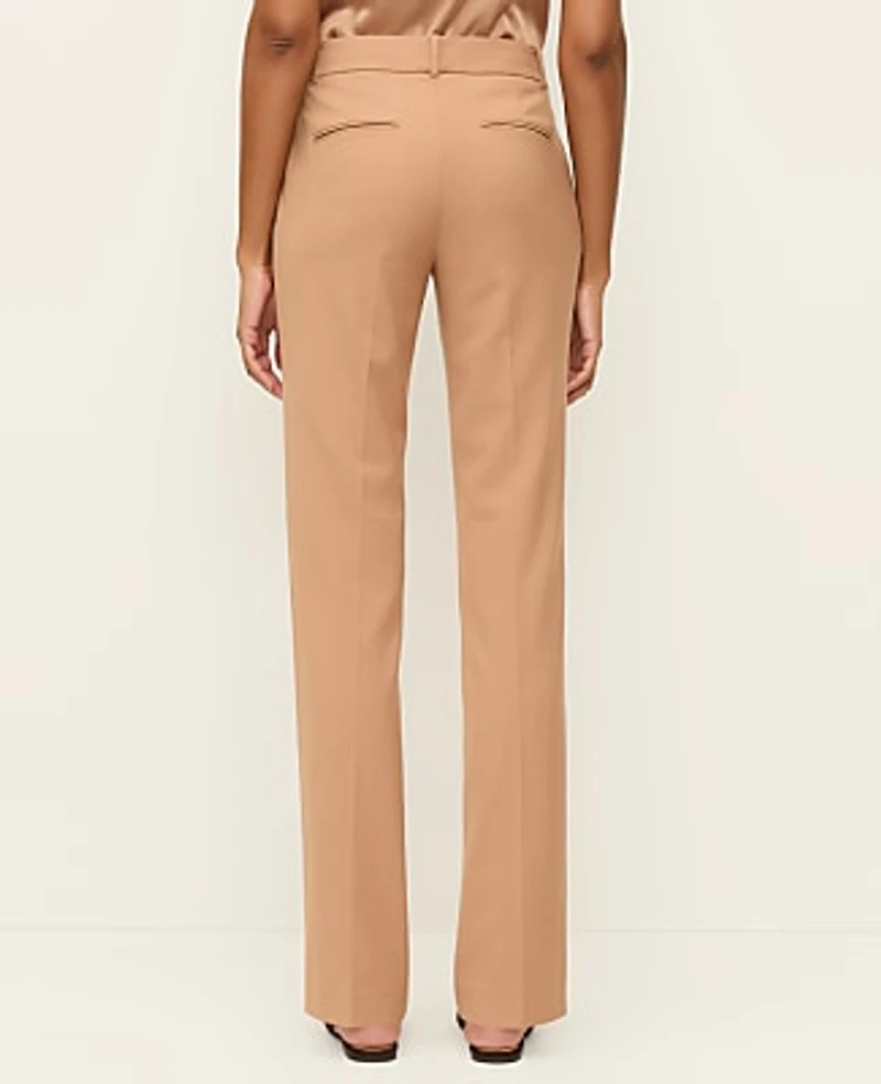 Ann Taylor The Petite Straight Pant Plaid — Curvy Fit Weathered Oak Women's