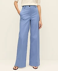 Ann Taylor The Perfect Wide-Leg Pant Size 8 Colony Blue Women's