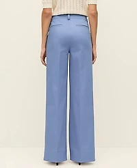 Ann Taylor The Perfect Wide-Leg Pant Size 8 Colony Blue Women's