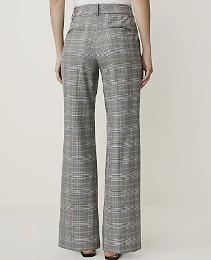 Ann Taylor The Jayne Trouser Plaid Blue Women's