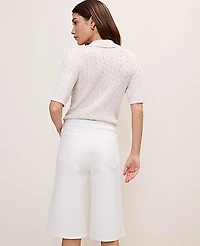 Ann Taylor The Petite Bermuda Short Size 14 White Women's