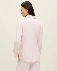 Ann Taylor The Petite Greenwich Blazer in Textured Crepe Size 2 Blush Haze Women's
