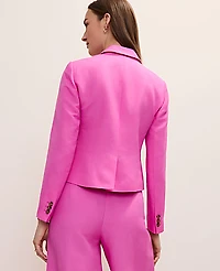 Ann Taylor The Petite Modern Newbury Blazer Linen Blend Women's