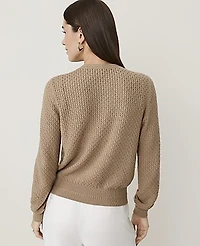 Ann Taylor Pointelle Stitch Cardigan Women's