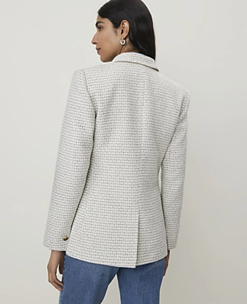 Ann Taylor The Greenwich Blazer Tweed Light Women's