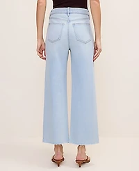 Ann Taylor The Petite Wide-Leg Crop Jean — Curvy Fit Lunar Wash Women's