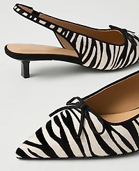 Ann Taylor Haircalf Kitten Heel Pump Black Women's