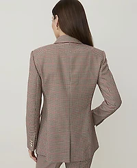 Ann Taylor The Petite Fitted Long Blazer Houndstooth Multi Women's