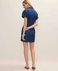 Ann Taylor Weekend Chambray Shirtdress Medium Wash Women's