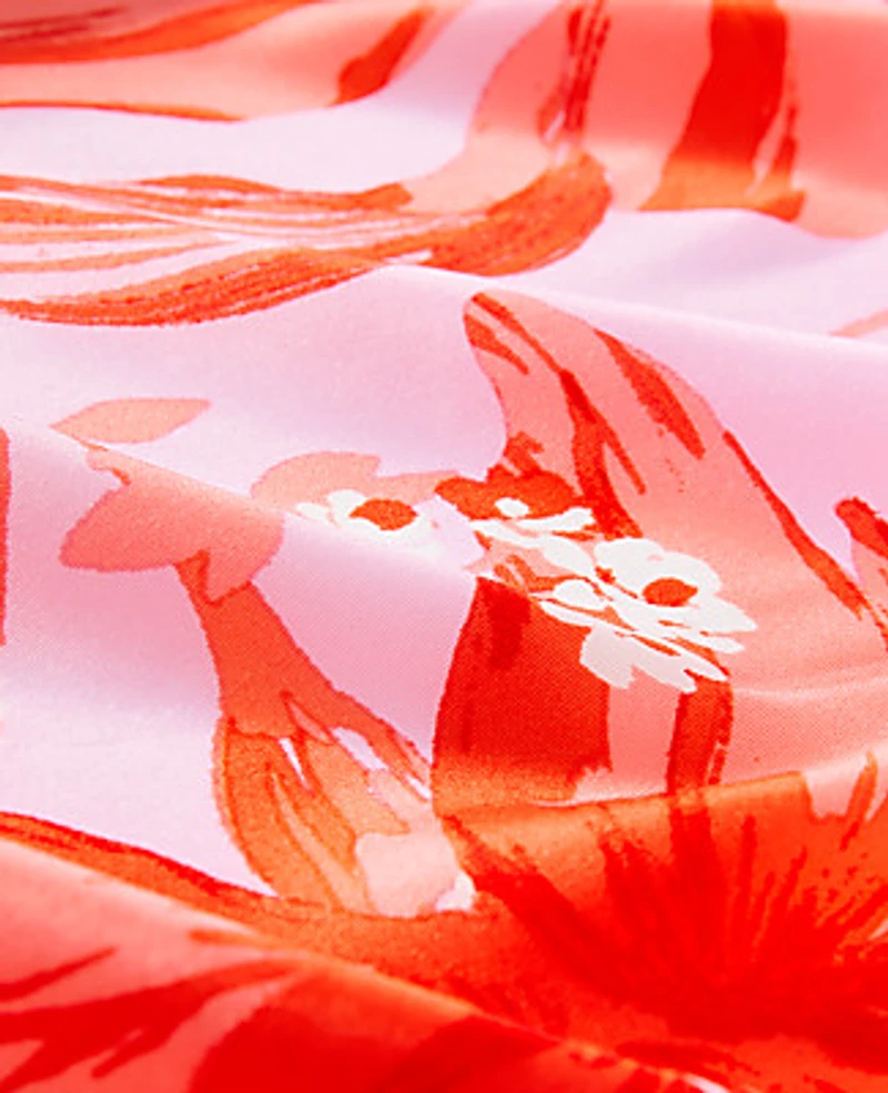 Ann Taylor Floral Silk Scarf Angelic Pink Women's
