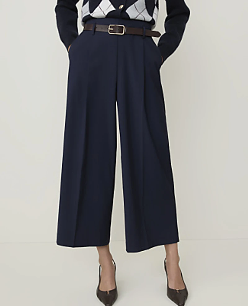 Ann Taylor The Belted Culotte Pant Night Sky Women's