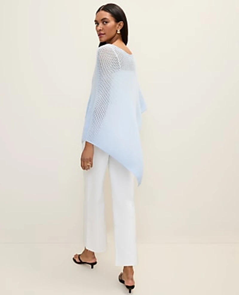 Ann Taylor Weekend Crochet Poncho Women's