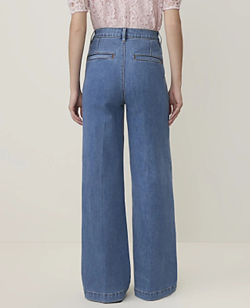 Ann Taylor The Trouser Jean Vintage Light Indigo Wash Women's