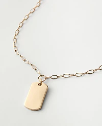Ann Taylor Rectangle Pendant Necklace Goldtone Women's