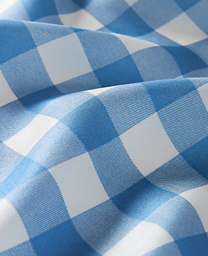Ann Taylor Weekend Gingham Silk Scarf Vista Blue Women's
