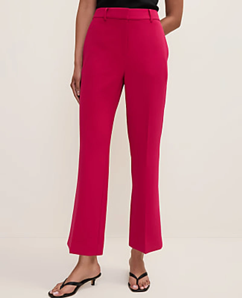 Ann Taylor The Petite Flare Ankle Pant Fluid Crepe Granita Women's