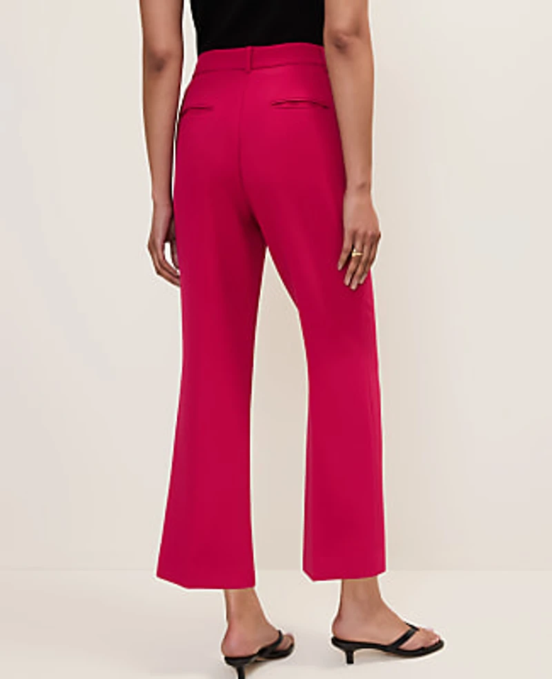 Ann Taylor The Petite Flare Ankle Pant Fluid Crepe Granita Women's