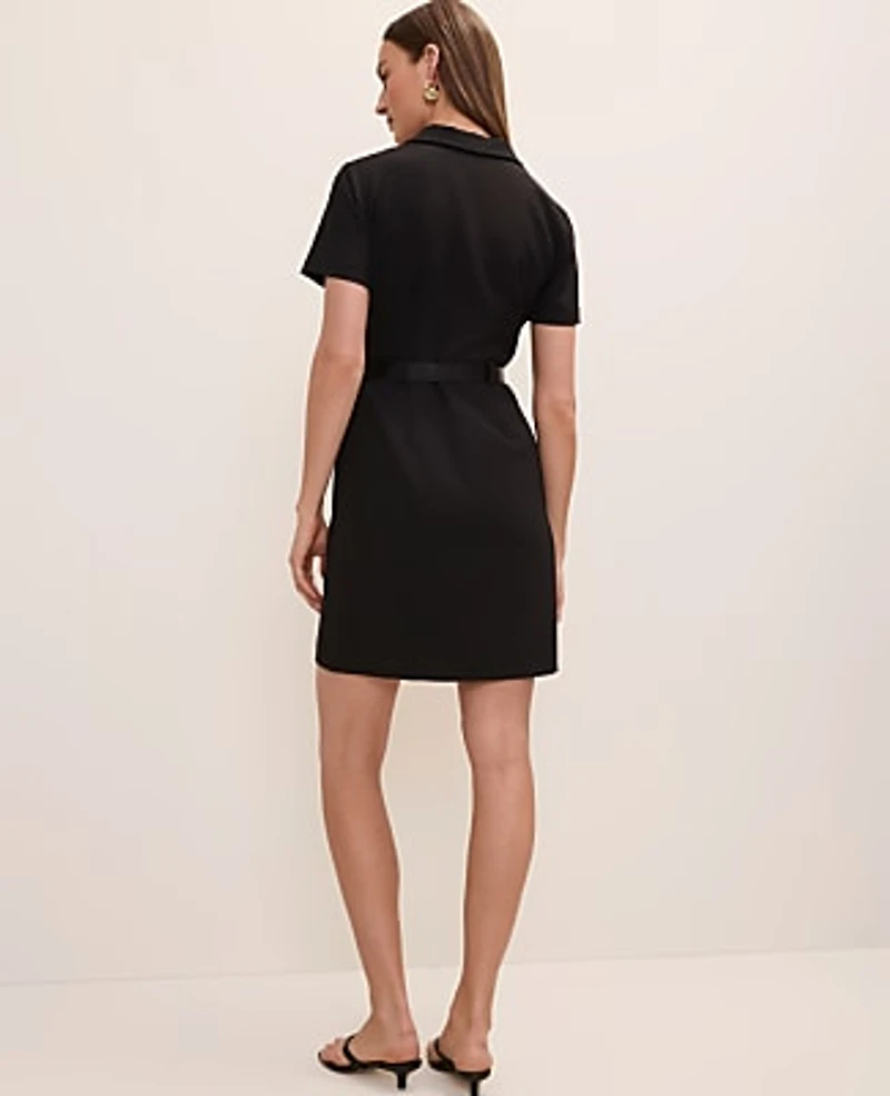 Ann Taylor Petite Collared Belted Shirtdress Women's
