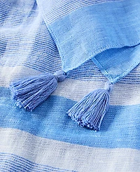 Ann Taylor Weekend Striped Scarf Vista Blue Women's