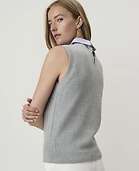 Ann Taylor Weekend Collared Sweater Vest Women's