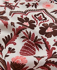 Ann Taylor Palm Print Silk Scarf White Women's