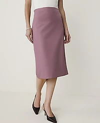 Ann Taylor The Petite Pencil Skirt Bi-Stretch Stormy Mauve Women's