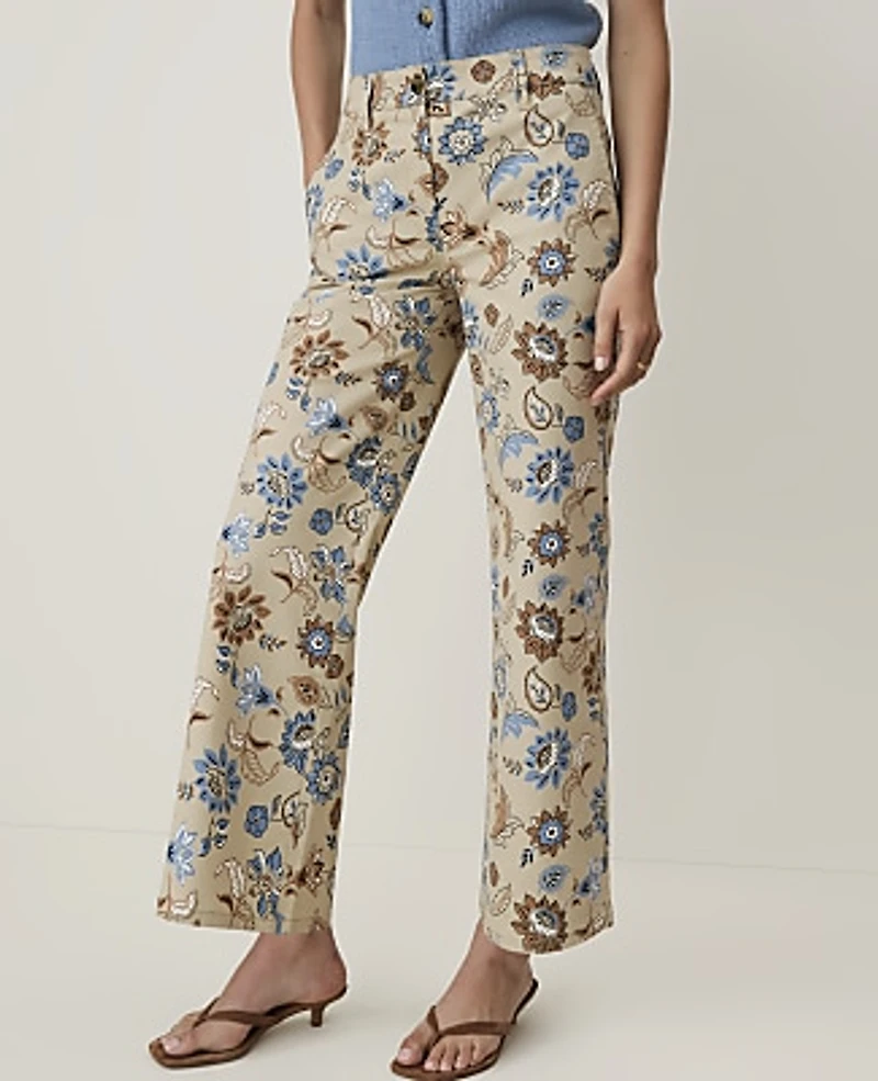 Ann Taylor Petite Weekend Floral Boot Jean Cool Sesame Women's