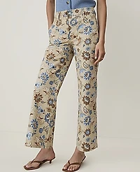 Ann Taylor Petite Weekend Floral Boot Jean Cool Sesame Women's